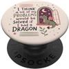 Dragon Reading Nights Divertente Drago Citazione Fantasy Reader Book Lover PopSockets PopGrip Adesivo