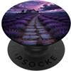 Purple Aesthetic Gifts Campo di lavanda Cottagecore Viola Tramonto Paesaggio PopSockets PopGrip Adesivo