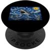 Shark Designs Tees and Gifts Shark Fish Van Gogh Style Starry Night Funny Graphic Cool PopSockets PopGrip Adesivo