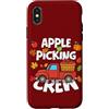 Apple Picking Season Fall Harvest Autumn Custodia per iPhone X/XS Apple Picking Crew Tipi di varietà di mele Raccolta di mele