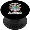 Love The Earth It's The Only Planet With Ama la Terra È L'unico pianeta con i cani PopSockets PopGrip Adesivo