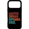 September 2012 Retro Vintage Year 2012 G Custodia per iPhone 17 Pro Max Edizione Limitata Settembre 2012 Compleanno