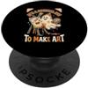 Spooky Halloween Teacher Educator Fall A It's A Bootiful Day To Make Art Funny Ghost Artist Halloween PopSockets PopGrip Adesivo