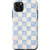 Checkerboard Aesthetic Gifts Custodia per iPhone 11 Pro Max Scacchiera Quadrata Acquerello Azzurro A Scacchi