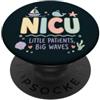 NICU Care Moments Carino NICU Infermiera Oceano Umorismo Piccoli Pazienti Onde PopSockets PopGrip Adesivo