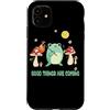 Pondside Promise Co. Custodia per iPhone 11 Illustrazione di Cottagecore del fungo della rana speranzoso