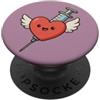 Blood Lab Phlebotomy Tech Funny Healthca Siringa a forma di cuore Kawaii divertente per infermiera umorismo flebotomista PopSockets PopGrip Adesivo