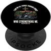 Fishing Philippians 4:13 Bible Verse Chr Posso fare tutte le cose attraverso Christ Christian Fishing Angler PopSockets PopGrip Adesivo