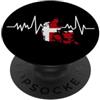 Denmark Designs for Nordic fans Danimarca, battito cardiaco, mappa delle bandiere PopSockets PopGrip Adesivo