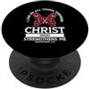Breast Cancer Philippians 4:13 Bible Ver Posso fare tutte le cose attraverso la consapevolezza del cancro al seno di Cristo PopSockets PopGrip Adesivo