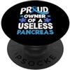 Diabetic Gifts Women Men Diabetes Awaren Orgoglioso proprietario di una consapevolezza del diabete di tipo 1 inutile del pancreas PopSockets PopGrip Adesivo