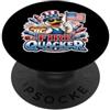 Fire Quacker Funny American 4th Of July Fuoco Quacker Divertente Americano 4 luglio Patriotic Duck Pun PopSockets PopGrip Adesivo