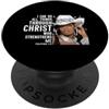 Cowgirl Philippians 4:13 Bible Verse Chr Posso fare tutte le cose attraverso Christ Christian Rodeo Cowgirl PopSockets PopGrip Adesivo