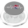 Croatian roots-Designs Croazia, battito cardiaco, mappa delle bandiere PopSockets PopGrip per MagSafe