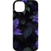Deep Purple, Lavender & Lilac Flower Gif Custodia per iPhone 14 Plus Viola Clematis Fiori Estetica Floreale Botanica Scuro