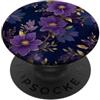 Deep Purple, Lavender & Lilac Flower Gif Elegante floreale estetico scuro botanico floreale PopSockets PopGrip Adesivo
