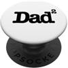 Desert Merch Dad Shop Divertente stampa nera con scritta Dad of Two Children Dad (lingua italiana non garantita) PopSockets PopGrip Adesivo