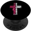 Breast Cancer Philippians 4:13 Bible Ver Posso fare tutte le cose attraverso la consapevolezza del cancro al seno di Cristo PopSockets PopGrip Adesivo