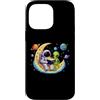 Astronaut Alien & the Outer Space Tees a Custodia per iPhone 14 Pro Max Astronaut Reading Book to Alien Moon Space Astronomy Galaxy