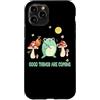 Pondside Promise Co. Custodia per iPhone 11 Pro Illustrazione di Cottagecore del fungo della rana speranzoso