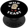 Sourdough Baker Bread Making Apparel Sourdough Baker Wild Yeast Retro Cartoon Bread Making PopSockets PopGrip Adesivo