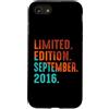 September 2016 Retro Vintage Year 2016 G Custodia per iPhone SE (2020) / 7/8 Edizione Limitata Settembre 2016 Compleanno