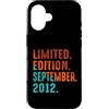 September 2012 Retro Vintage Year 2012 G Custodia per iPhone 16 Edizione Limitata Settembre 2012 Compleanno
