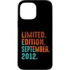September 2012 Retro Vintage Year 2012 G Custodia per iPhone 13 Pro Max Edizione Limitata Settembre 2012 Compleanno