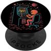 Retro Gaming Enthusiasts Funny Sci Fi Ne Divertente Alien Gamer Arcade Machine Retro Space Video Game Fan PopSockets PopGrip Adesivo