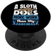 Diabetic Gifts Women Men Diabetes Awaren Un bradipo fa più lavoro del mio pancreas diabetico diabetico PopSockets PopGrip Adesivo