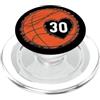 Basketball Apparel Teen Women Girls Yout # 30 Numero 30 - Pallone da basket con frase grafica carina PopSockets PopGrip per MagSafe