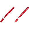 RAYLU PAPER Pennarelli permanenti con punta da 2 mm, pennarello permanente resistente all'acqua e allo sbiadimento ad asciugatura rapida, ideale per carta, plastica, metallo e tessuto (1, rosso)