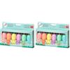 Legami HC0001 Set di 12 Mini Evidenziatori, Carrate Team, Evidenziatori a Forma di Carota, Inchiostri a Base d'Acqua, per Tratti Fini e Spessi, Colori Pastello, Asciugatura Rapida