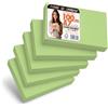 OFITURIA Flashcards A7 Verde Chiaro Lisce 100 Pezzi, Cartoncini Studio