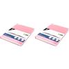 Kangaro Quaderno scolastico A5 a righe copertina rigida rosa pastello, 80 fogli, 80 g (Confezione da 2)