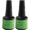 Q-Connect Inchiostro per timbri Q-Connect senza olio 28 ml nero KF25105 (Confezione da 2)