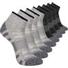 Skechers Work Collection - Calzini da uomo, confezione da 8 pezzi, con cuscino esteso e ventilazione in rete, colore: grigio freddo/grigio acciaio, 40-46
