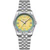 ADDIESDIVE Orologio ultra sottile da uomo e donna, con quadrante in zaffiro sintetico, resistente all'acqua, al quarzo, colore: verde kiwi, giallo limone, anguria, rosso anguria, quadrante blu, Giallo