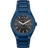 Armani Exchange A|X Armani Exchange - Orologio analogico da uomo con cronografo sincronizzato, Blu 3H, Casual