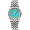 ADDIESDIVE Orologio da uomo e donna, ultra sottile, di lusso, con quadrante in zaffiro sintetico, lunetta scanalata al quarzo, verde kiwi, giallo limone, anguria, rosso, blu, lunetta scanalata, al