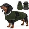 ASENKU Cappotto Invernale Cane M per Taglia Media, Giacca Impermeabile Antivento Riflettente, Fodera in Pile Calda, Velcro Regolabile, Apertura Collare - Per Beagle, Bassotto, Cavalier King