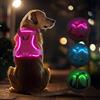 Feycig Pettorina luminosa per cani di taglia grande, a LED, ricaricabile, regolabile, riflettente, 3 modalità di illuminazione, ad alta visibilità (rosa, L)