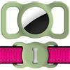 DLENP Airtag - Supporto per Collare per Cani, Silicone, per Il monitoraggio GPS, per Gatti e Gatti con Motivo osseo (1 Confezione (Verde)