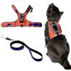 Your Cat Backpack Tractive - Pettorina per gatti con tasca per localizzatore GPS, alimentata da Tractive, a prova di fuga, per gatti piccoli, grandi, gattini (arancione, S)