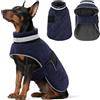 ASENKU Cappotto Invernale Cane 3XL per Cani Molto Grandi, Giacca Calda Impermeabile Antivento, Strappo Regolabile, Strisce Riflettenti - Per Pastore Tedesco, Rottweiler, Alano