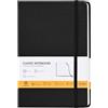 Hompower Taccuini Quaderni a Righe Formato A5 14 x 21cm, 160 Pagine a Righe con Tasca Espandibile, Carta 100GSM, Blocco Note Copertina Rigida (Nero - Confezione da 1)