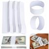 FAMCUCHE 400 Pezzi Autoadesivi per Banconote, 192 x 29 mm Bundles Denaro Fasce per Banconote, Vuote Fascette per Banconote Autoadesive per Negozi, Uffici, Banche