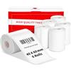 Phomemo 6 Rotoli di Etichette per Stampante Phomemo M120/M110, Confezione da 6, 50 x 80 mm, Etichette Autoadesive Termiche Dirette M110/M120/M220/M200,Codice a Barre, Indirizzi, Abbigliamento