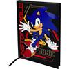 PRESTIGE & DELUXE Diario compatibile con Sonic Unstoppable F.to standard 20 x 15 cm per la scuola primaria 2026/2027 - copertina imbottita + Omaggio portachiave fischietto