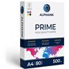 Alphaink Carta A4 80gr Dichiarata, 1 Risma da 500 Fogli per Stampante Laser Inkjet e Fotocopie, CIE 160, FSC, Ecolabel, ISO 9706